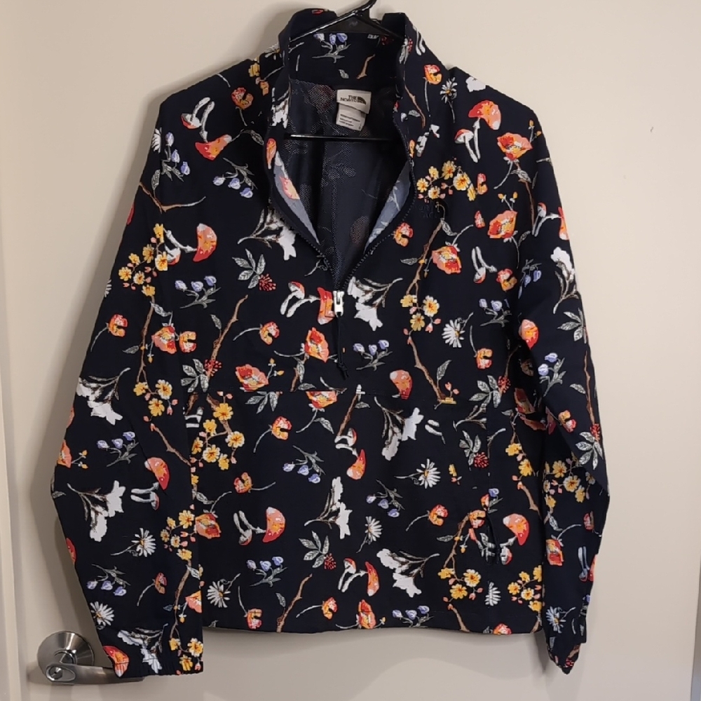 The North Face New Without Tags Floral Mushroom Wind Breaker Boho